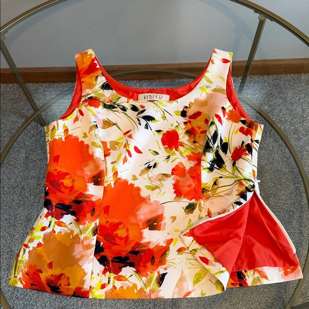 Kasper Floral Tank Top Size 4P - Picture 11 of 14